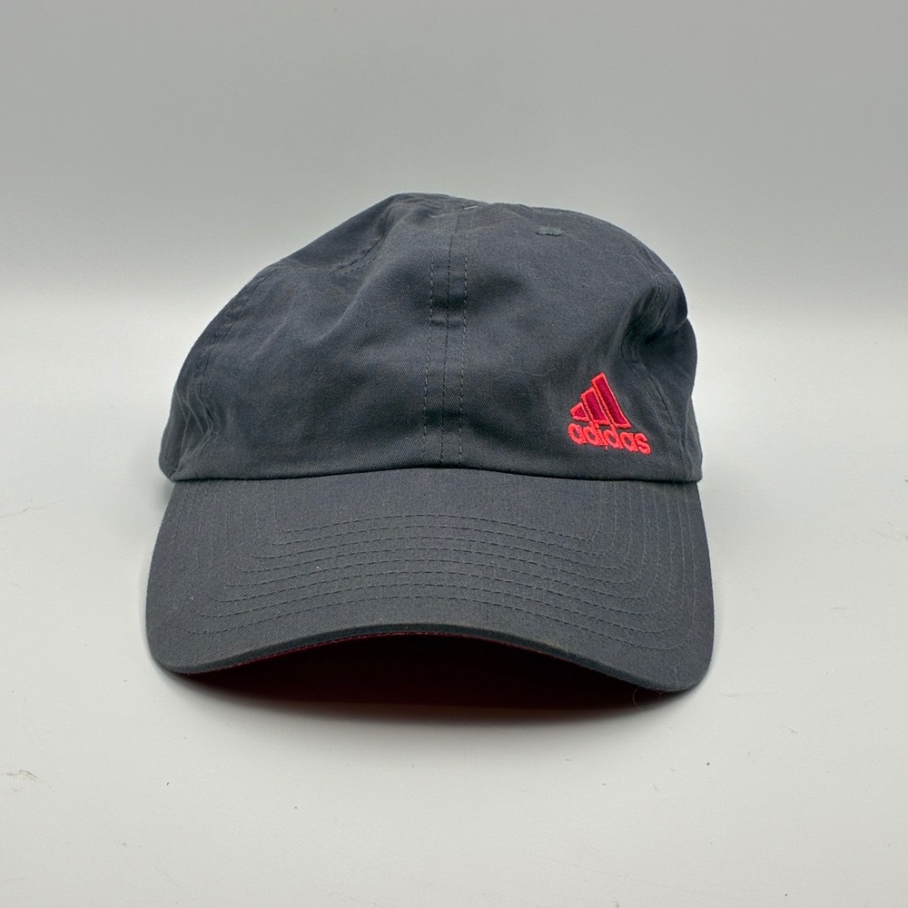 Adidas Hat OSFM Grey Climalite Adjustable Strap Athletic Baseball Cap